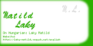 matild laky business card